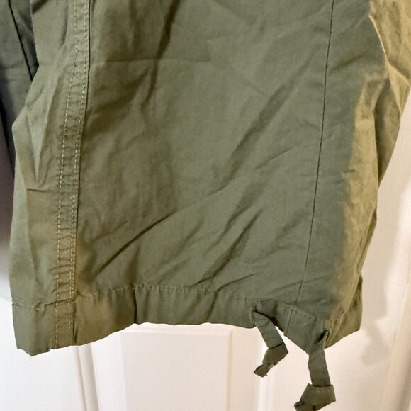 Aerie Army Green Baggy Cargo Pants Size Large Elastic Waist Drawstring Wide Leg - Picture 5 of 11